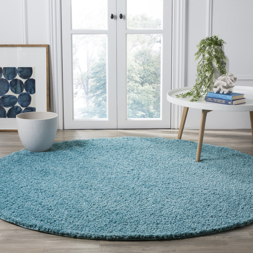 Safavieh Arizona Shag Asg820t Aqua Area Rug – Incredible Rugs And Decor