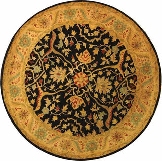 Safavieh Antiquity At14 Black Area Rug Round