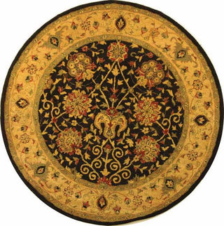 Safavieh Antiquity At21 Black Area Rug Round