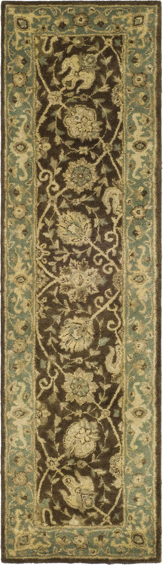 Safavieh Antiquity At21 Brown/Green Area Rug Runner