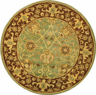 Safavieh Antiquity At21 Green/Brown Area Rug Round