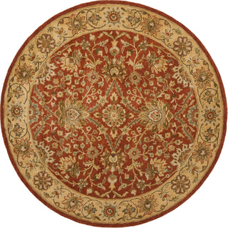 Safavieh Antiquity At249 Rust/Gold Area Rug Round