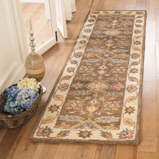 Safavieh Antiquity 502 Dark Brown/Ivory Area Rug Room Scene