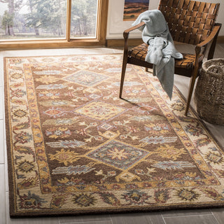 Safavieh Antiquity 502 Dark Brown/Ivory Area Rug Room Scene Feature