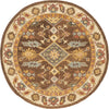 Safavieh Antiquity 502 Dark Brown/Ivory Area Rug Round