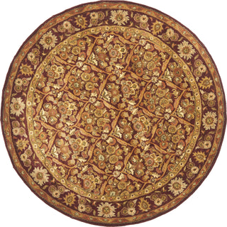 Safavieh Antiquity At51 Wine/Gold Area Rug Round