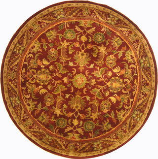 Safavieh Antiquity At52 Wine/Gold Area Rug Round