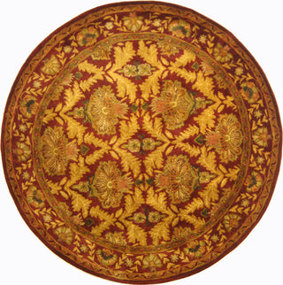 Safavieh Antiquity At54 Wine/Gold Area Rug Round