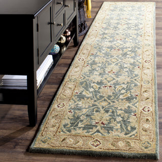 Safavieh Antiquity 849 Teal Blue/Taupe Area Rug Room Scene Feature