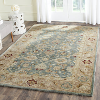 Safavieh Antiquity 849 Teal Blue/Taupe Area Rug Room Scene