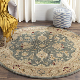 Safavieh Antiquity 849 Teal Blue/Taupe Area Rug Room Scene