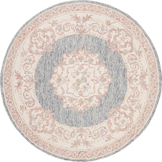 Safavieh Aubusson 101 Blue/Pink Area Rug Round