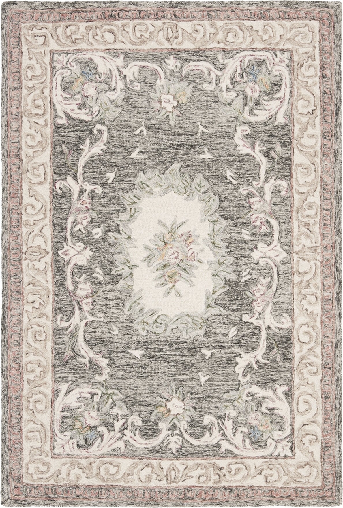 Safavieh Aubusson 105 Ivory/Charcoal Area Rug main image