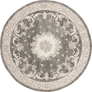 Safavieh Aubusson 105 Ivory/Charcoal Area Rug Round