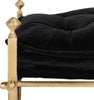 Safavieh Jasmine Tufted Bench Black and Gold Foil Furniture 