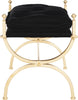 Safavieh Jasmine Tufted Bench Black and Gold Foil Furniture 