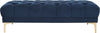 Safavieh Zarya Tufted Rectangular Bench Navy and Brass Furniture main image