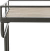 Safavieh Dawson 2 Tier Rectangle Bar Cart Rustic Oak and Gun Metal Furniture 