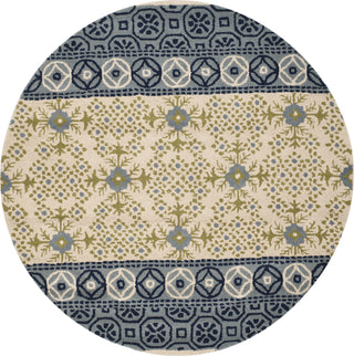 Safavieh Bella 119 Ivory/Blue Area Rug Round