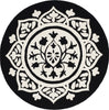 Safavieh Bella 136 Black/Ivory Area Rug Round