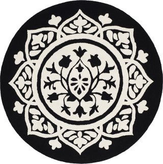 Safavieh Bella 136 Black/Ivory Area Rug Round