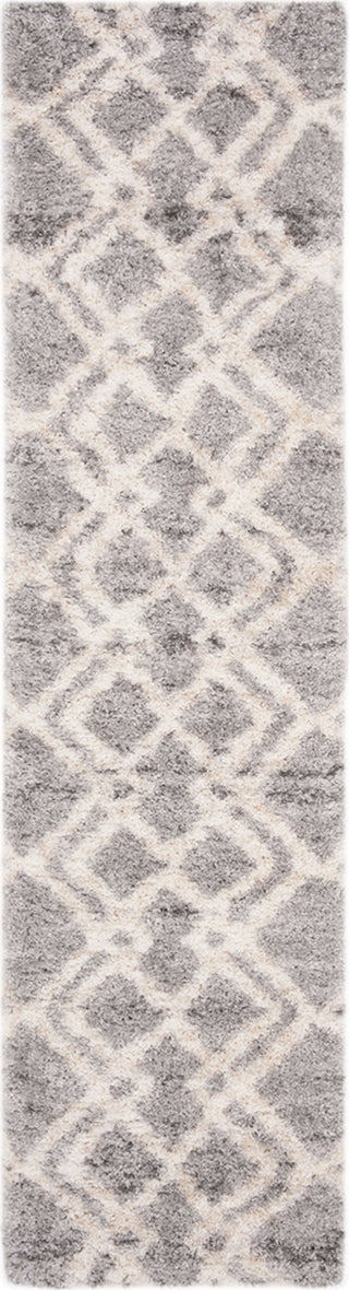 Safavieh Berber Shag 200 BER213G Grey/Cream Area Rug Runner Image