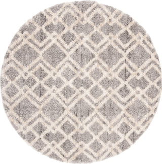 Safavieh Berber Shag 200 BER213G Grey/Cream Area Rug Round Image