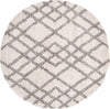 Safavieh Berber Shag 200 BER214A Cream/Grey Area Rug Round Image