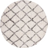 Safavieh Berber Shag 200 BER215A Cream/Grey Area Rug Round Image