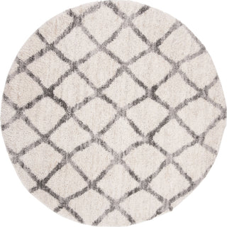 Safavieh Berber Shag 200 BER215A Cream/Grey Area Rug Round Image