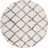 Safavieh Berber Shag 200 BER215B Ivory/Grey Area Rug Round Image