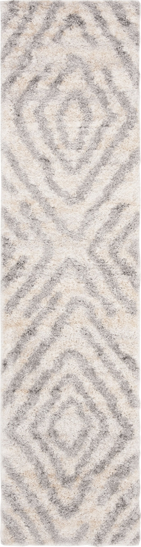 Safavieh 8' x 10' Berber Shag 200 BER215B Ivory / Grey Rug