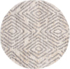 Safavieh Berber Shag 200 BER218A Cream/Grey Area Rug Round Image