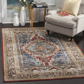 Safavieh Bijar BIJ636B Royal/Brown Area Rug  Feature