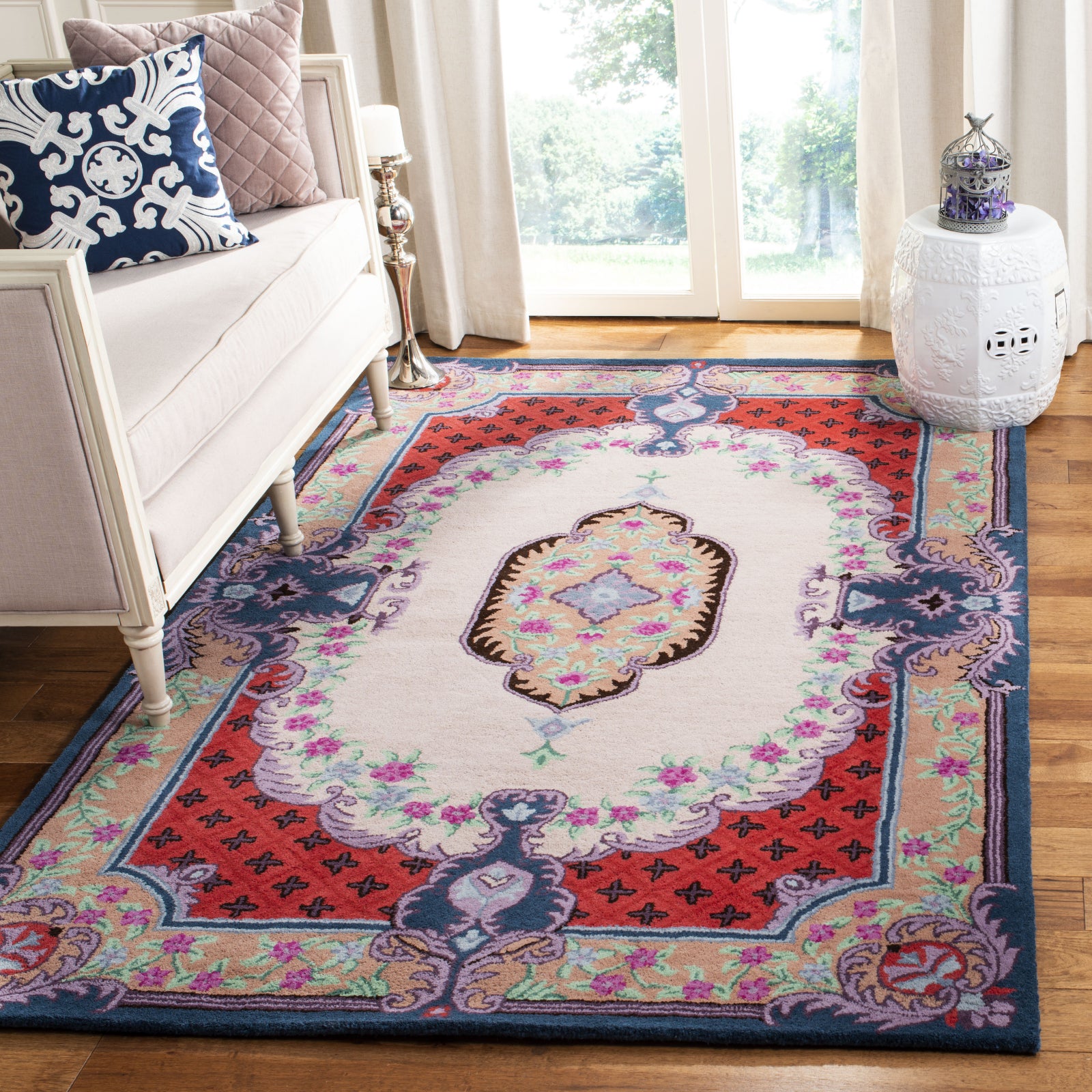 Safavieh Bellagio 535 Ivory/Pink Area Rug – Incredible Rugs and Decor