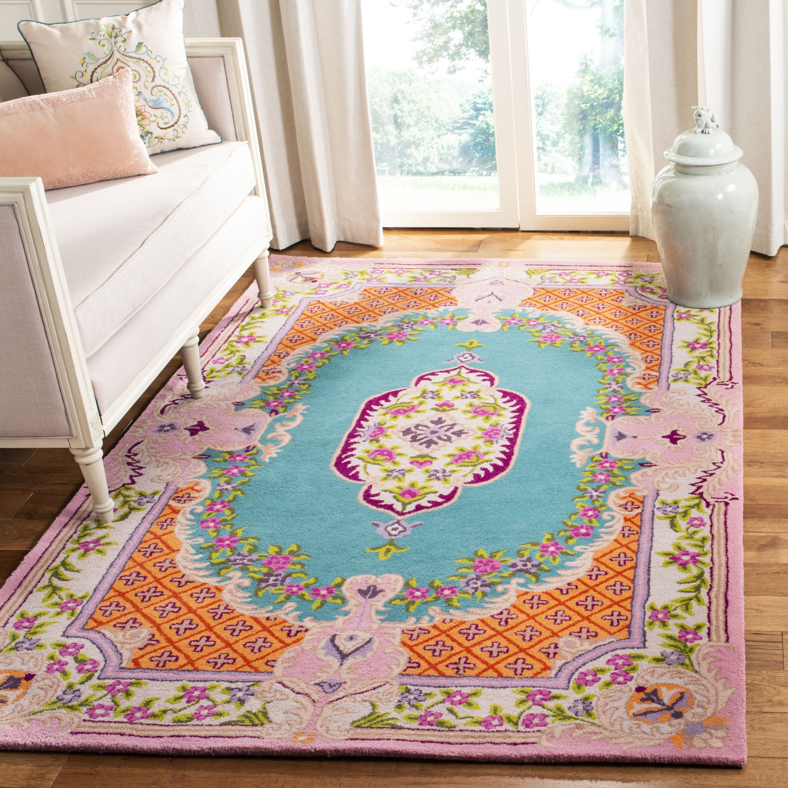 Safavieh Bellagio 535 Blue/Pink Area Rug – Incredible Rugs and Decor