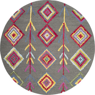 Safavieh Bellagio 551 Dark Grey/Multi Area Rug Round