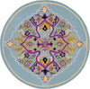 Safavieh Bellagio 605 Light Blue/Multi Area Rug Round