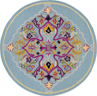 Safavieh Bellagio 605 Light Blue/Multi Area Rug Round