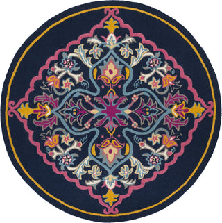 Safavieh Bellagio 605 Navy Blue/Multi Area Rug Round