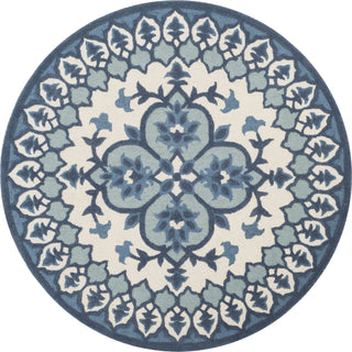 Safavieh Bellagio 610 Ivory/Blue Area Rug Round