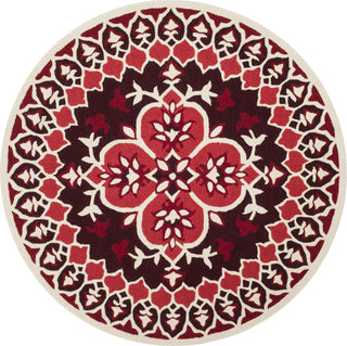 Safavieh Bellagio 610 Red/Ivory Area Rug Round