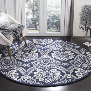 Safavieh Blossom 106 Navy/Ivory Area Rug Room Scene