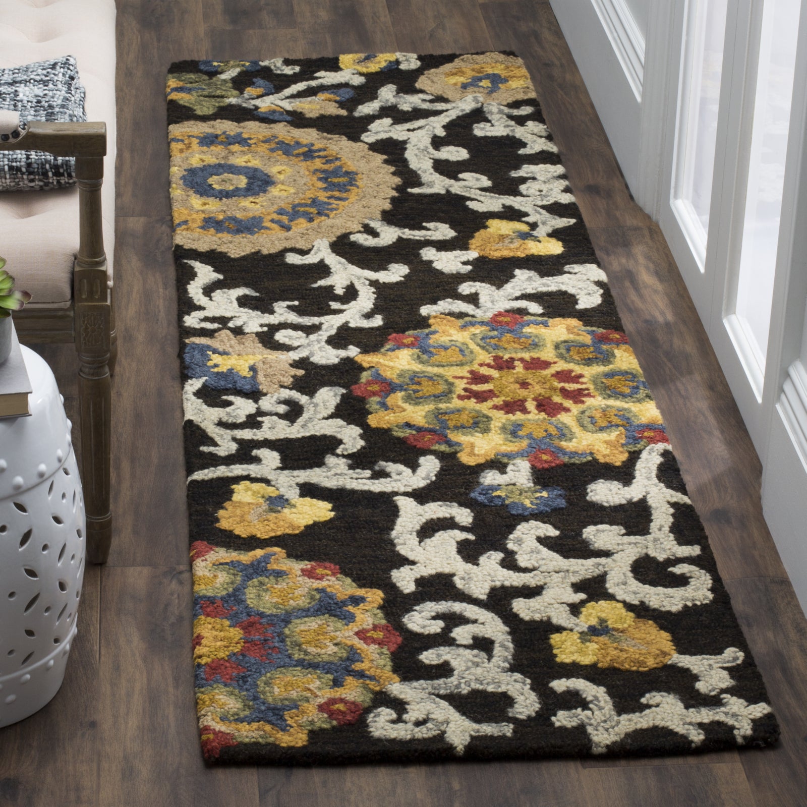 Safavieh Blossom Charcoal/Multi 4 ft. x 6 ft. Area Rug