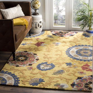 Safavieh Blossom 401 Gold/Multi Area Rug Room Scene Feature