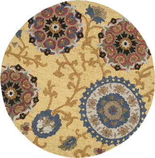 Safavieh Blossom 401 Gold/Multi Area Rug Round