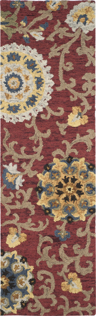 Safavieh Blossom 401 Red/Multi Area Rug Runner