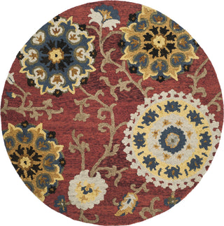 Safavieh Blossom 401 Red/Multi Area Rug Round