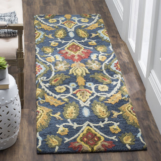 Safavieh Blossom 402 Navy/Multi Area Rug Room Scene Feature