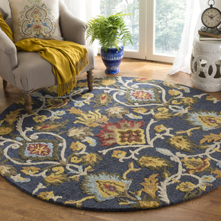 Safavieh Blossom 402 Navy/Multi Area Rug Room Scene